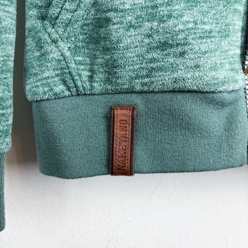Naketano Women’s Green Fleece Hooded Jacket Sz XS - Picture 8 of 13